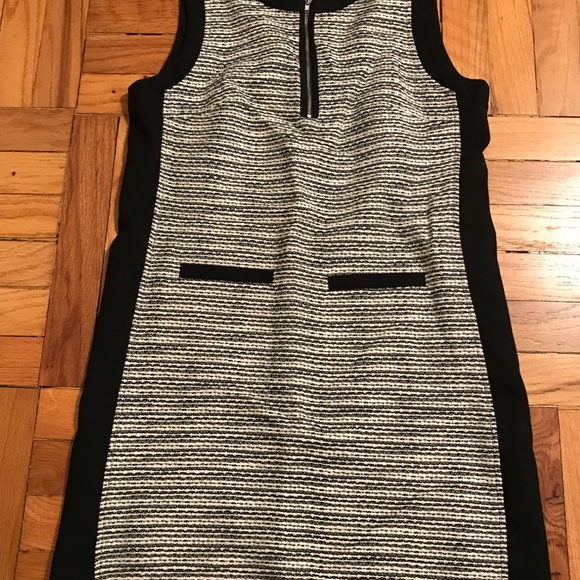 Madewell Black & White Print Tweedweave Shiftdress - Picture 5 of 8